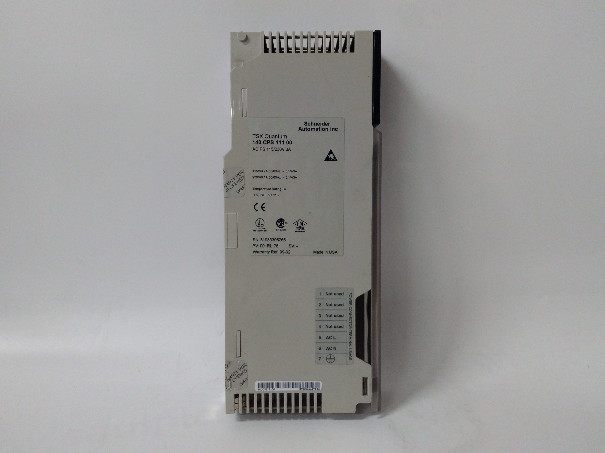 thumbnail image 2 of Schneider Electric 140CPS11410 Power Supply – NEW In Box, Chips Gate, Fast Shipping 2 of 5